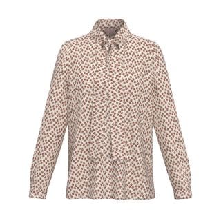 Emme Marella Alboreai26 Camicia Con Sciarpa Fantasia Donna Casual Donna