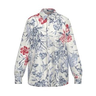 Emme Marella Angelpe26 Camicia In Twill Stampato Donna Casual Donna