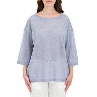 Emme Marella Angiziape26 Maglia Boxi Viscosa Lino Donna Casual Donna