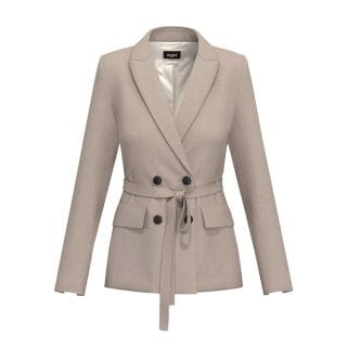 Emme Marella Belford25 Giacca Doppio Petto Con Cintura In Flanella Donna Giacconi Donna