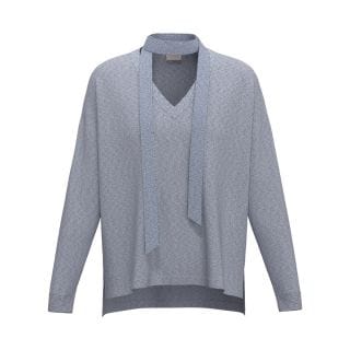 Emme Marella Betape26 Maglia Scollo V Viscosa Lino Donna Casual Donna