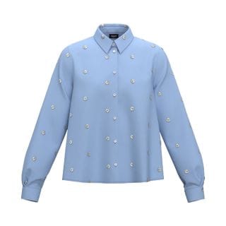 Emme Marella Canore Camicia Svasata Con Pailettes Donna Casual Donna