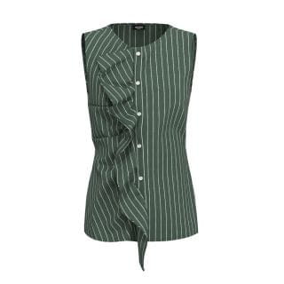 Emme Marella Costonepe25 Camicia In Popline Ss Con Rouge Donna Casual Donna