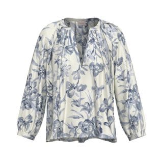 Emme Marella Edenpe26 Blusa Coreana In Twill Stampato Donna Casual Donna