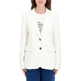 Emme Marella Farnese1pe26 Giacca Monopetto In Twill Stretch Donna Giacconi Donna