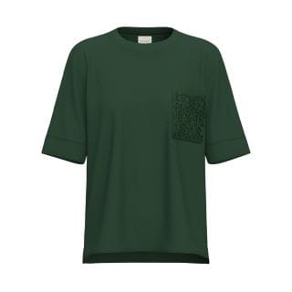 Emme Marella Firmape26 T Shirt Regular Con Taschino Ricamato Donna Casual Donna