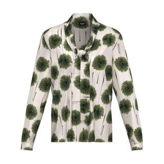 Emme Marella Fulvia25 Camicia Con Sciarpina In Twill Stampato Donna Casual Donna