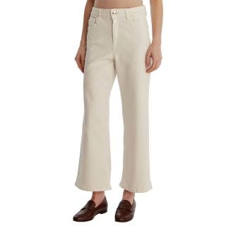 Emme Marella Hobbype26 Pantaloni Easy Wide Gabardina Stretch Casual Donna