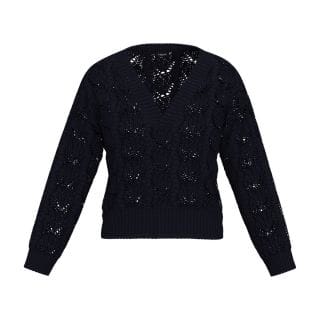 Emme Marella Lavoro Maglia Traforata Scollo V Donna Casual Donna