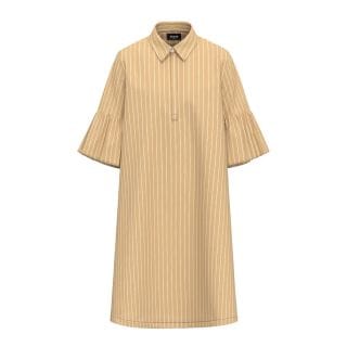 Emme Marella Mediceape25 Abito Popline Midi Svasato Manica Campana Donna Casual Donna