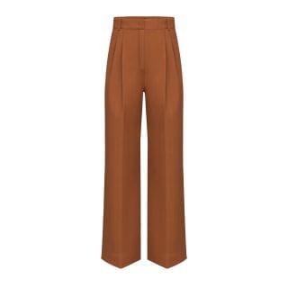 Emme Marella Morinape25 Pantaloni A Palazzo Pinces In Popline Donna Casual Donna