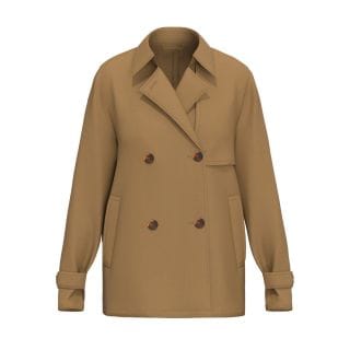 Emme Marella Pelotape26 Caban Doppio Petto In Gabardina Anti Goccia Donna Giacconi Donna