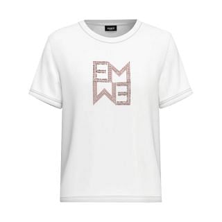Emme Marella Ss25rachele T-shirt Logo Boho Donna Casual Donna