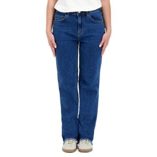 Emme Marella Straight Jeans Gamba Dritta Sfrangiata Donna Casual Donna