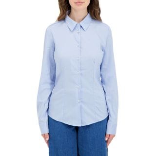 Emme Marella Tempope26 Camicia Slim In Popline Stretch Donna Casual Donna