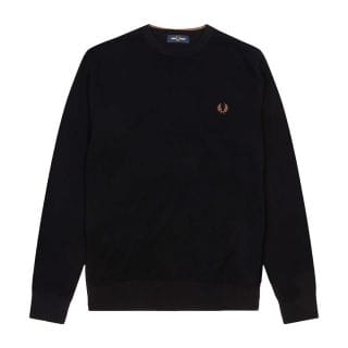Fred Perry K1309 Maglione Girocollo Piquet Jumper Casual Uomo