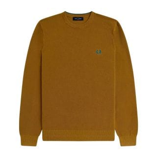 Fred Perry K1309 Maglione Girocollo Piquet Jumper Casual Uomo