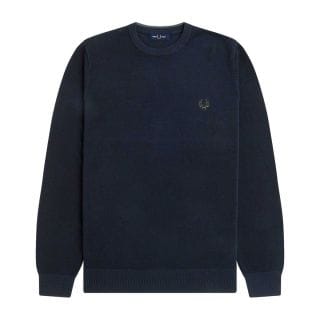 Fred Perry K1309 Maglione Girocollo Piquet Jumper Casual Uomo