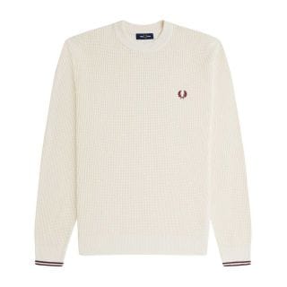 Fred Perry K6507 Maglione Girocollo Waffle Casual Uomo
