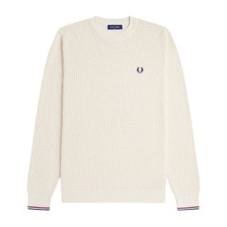 Fred Perry K6507 Maglione Girocollo Waffle Casual Uomo