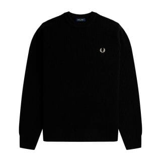 Fred Perry K6539 Maglione Girocollo Costa Inglese In Lambswool Casual Uomo