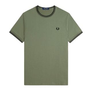 Fred Perry M1588 T Shirt Twin Tipped Casual Uomo