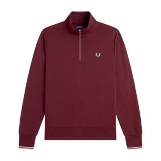 Fred Perry M3574 Felpa 1/2 Zip Logo Casual Uomo
