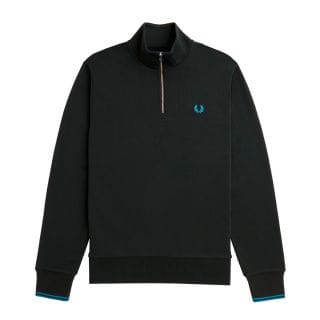 Fred Perry M3574 Felpa Mezza Zip Logo Casual Uomo