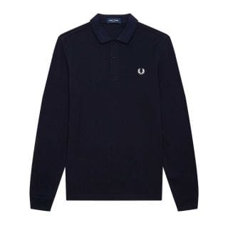 Fred Perry M6006 Polo Ml Slim Tinta Unita Casual Uomo