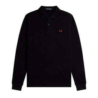 Fred Perry M6006 Polo Ml Slim Tinta Unita Casual Uomo