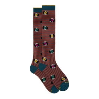Gallo 516325 Calza Lunga Vinile Su Righe Casual Uomo