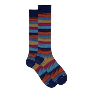 Gallo 516653 Calza Lunga Cotone Superlight Riga Degrade Casual Uomo