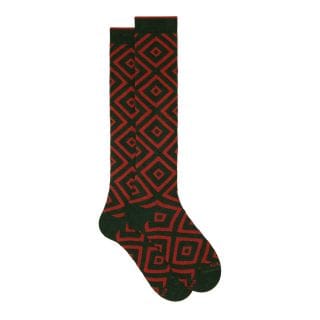 Gallo 517156 Calza Lunga Rombi Bicolore Casual Uomo