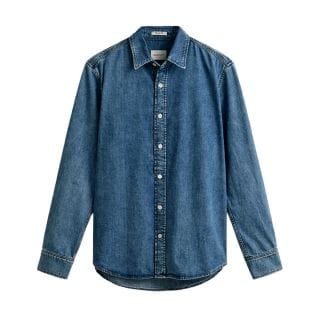Gant 3260089 Camicia  Regular B.d. In Denim Casual Uomo