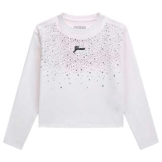 Guess J5bi06 Maglia Ml Strass Bambina Abbigliamento Bambino Junior