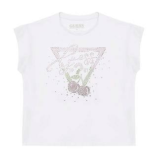 Guess J5gi01 T-shirt 4 G Fiori Ricamo Bambina Abbigliamento Bambino Junior