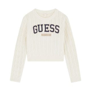 Guess J6yr11z0843 Felpa Crop Ls Sweater Bambina Abbigliamento Bambino Junior