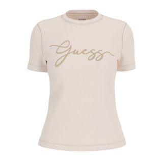 Guess V6gi01k2962 T Shirt Script Circe Ss Donna Casual Donna