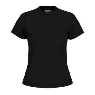 Guess V6gi09k2976 T Shirt Con Cuore Ricamato Lison Donna Casual Donna