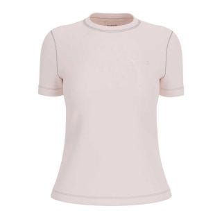 Guess V6ri07j1314 T Shirt Logo Scrip Cuore Tracei Donna Casual Donna
