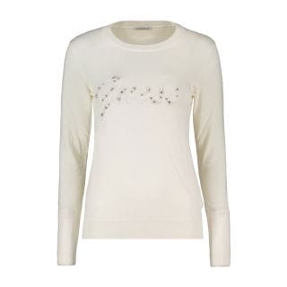 Guess W2br51z2nq2 Maglione Girocollo Logo Strass Liliane Donna Casual Donna