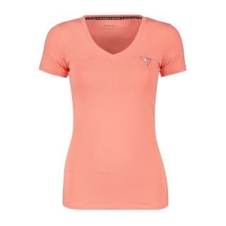 Guess W2yi45j1314 T-shirt Scollo V Mini Logo Donna Casual Donna