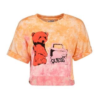 Guess W3gi62k9rm4 T-shirt Crop Teddy Casual Donna