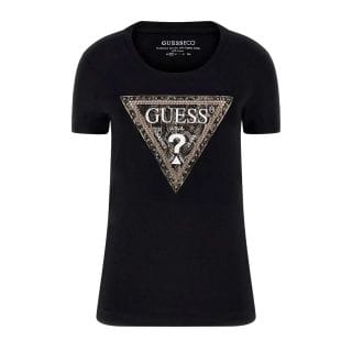 Guess W5bi15j1314 T Shirt Triangle Python Donna Casual Donna