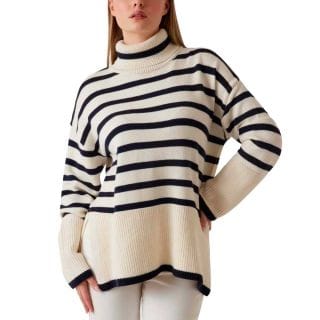 Guess W5br34z37l1 Maglia Over Dolcevita Donna Giacconi Donna