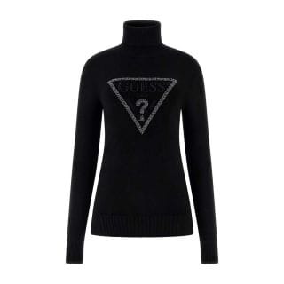 Guess W5br39z2nq2 Maglia Dolcevita Logo Triangle Donna Casual Donna