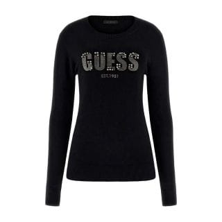 Guess W5br40z2nq2 Maglia Girocollo Logo Donna Casual Donna