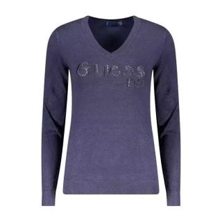 Guess W5br41z2nq2 Maglia Scollo V Logo Donna Casual Donna