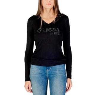 Guess W5br41z2nq2 Maglia Scollo V Logo Donna Casual Donna