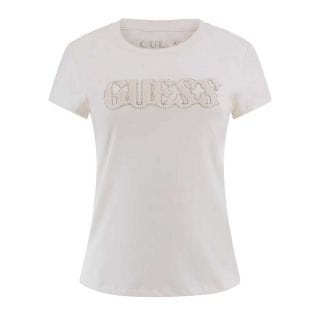 Guess W5gi42j1314 T Shirt Pony Hair Logo Donna Casual Donna